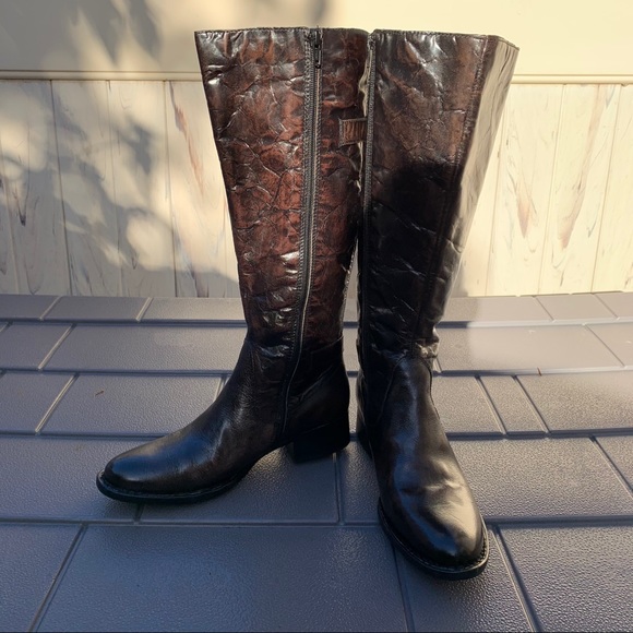 BORN Gibb Knee High Riding Boot/Wide Calf Size 9.5 - Picture 2 of 14